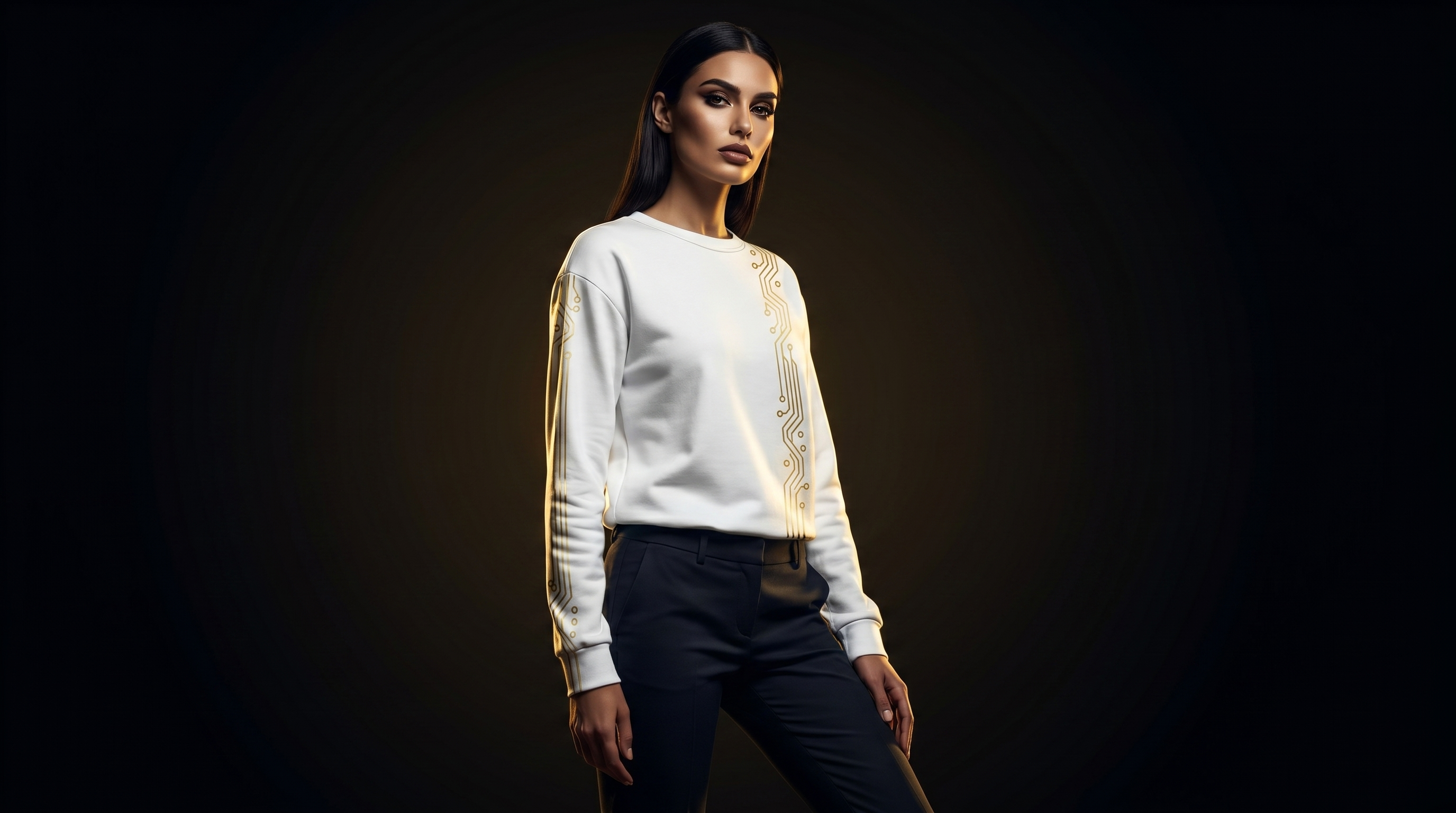 Lux Sweatshirt Editorial Female Dark Studio