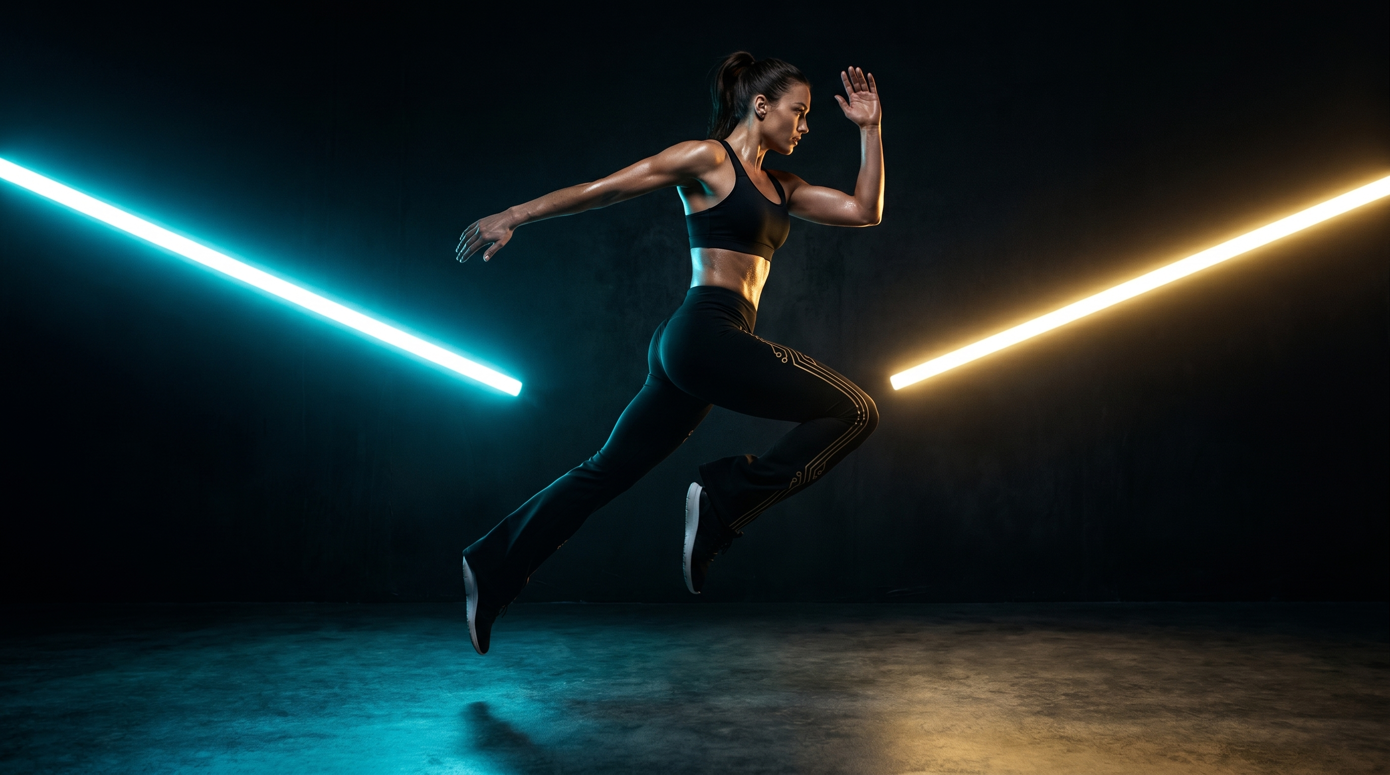 Lux Flare Leggings Cinematic Editorial